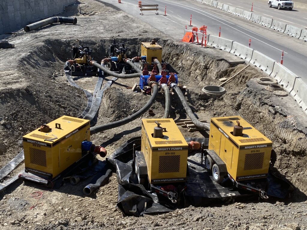NCS Fluid Handling Systems Sewer Bypass Project in Canada on mines and in cities