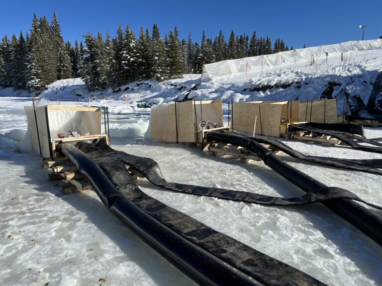 Long Line Water Transfer for Frac Services provided by NCS Fluid Handling Systems in Alberta and BC