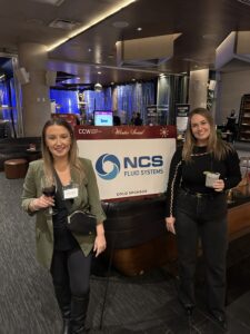 Meaghan Brown and Georgia Wilson joined a host of other business professionals in Vancouver at the Canadian women in construction winter social